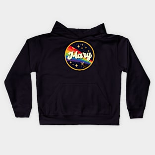 Mary // Rainbow In Space Vintage Style Kids Hoodie